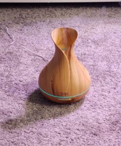 Smart WiFi Wireless Essential Oil Aromatherapy Diffuser - Works with Alexa & Google Home – Phone App & Voice Control - 400ml Ultrasonic Diffuser & Humidifier - Create Schedules - LED & Timer Settings Light Brown 28 81uDd6RgAjL