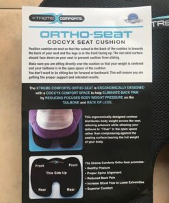 Xtreme Comforts Seat Cushion, Office Chair Cushions - Pack of 1 Padded Foam Cushion w/Handle for Desk, Wheelchair & Car Use - Back Support Pillow for Chair - Travel Bag Included Coccyx Coccyx Black 32 81uFHjvxYsL