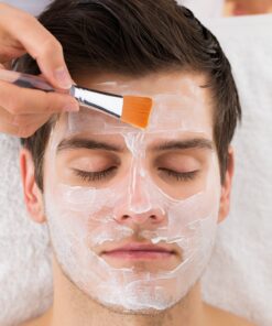 Facial Mask Brush Makeup Brushes Cosmetic Tools with Clear Plastic Handle, 5 Pack (Silver with Yellow Brush) Silver with Yellow Brush 15 81uH200PGQL