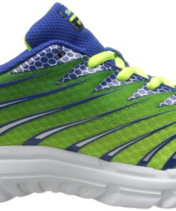 Skechers Kids Unisex-Child Skechers 95340 Running Shoe Toddler (1-4 Years) 6 Toddler Lime/Blue 13 81uIg6dwWL