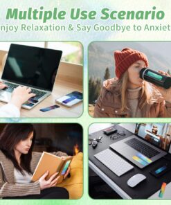 TOEMUR 72 Pieces Calm Strips Anxiety Sensory Stickers with Storage Box 2 Textured Surface Adhesives Fidget Strips for Office & Classroom Desk Relieve Adult & Teen Stress Unique Style 17 81uK9mXwktL