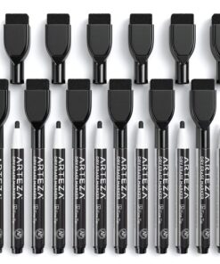 ARTEZA Black Dry Erase Markers with Erasers, Pack of 36, Fine Tip Magnetic Whiteboard Markers, Office Essentials, Homeschooling, Back to School Supplies for Teachers 1 Count (Pack of 36) 16 81uKCnXAORL