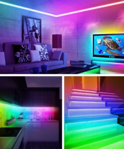 maylit ICRGB TV LED Backlight, 18ft Bluetooth LED Lights for TV 75-85in, USB Powered TV Lights Kit with Remote and App Control, Music Sync Color Change with TV Sound, Bias Lighting for HDTV Room Decor ICRGB (Bluetooth Control) 16.4FT for 75''-85'' TV 21 81uKHT8 CQL