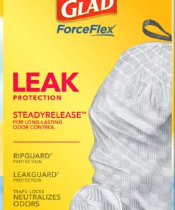 Glad ForceFlex Tall Kitchen Drawstring Trash Bags, 13 Gal, Fresh Clean Scent with Febreze, 110 Ct 110 Count (Pack of 1) 35 81uKKPwOlL