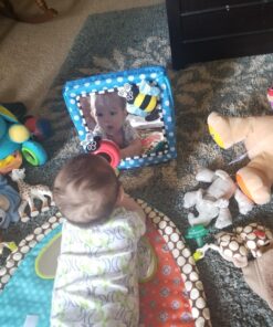 Sassy Tummy Time Floor Mirror | Developmental Baby Toy | Newborn Essential for Tummy Time | Great Shower Gift, Blue, 10 Inch (Pack of 1) 34 81uKLBI5HlL