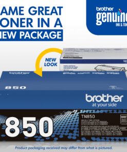 Brother Genuine High Yield Toner Cartridge, TN850, Replacement Black Toner, Page Yield Up to 8, 000 Pages, Amazon Dash Replenishment Cartridge 12 81uKPbNiM7L