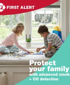 First Alert BRK PRC710 Smoke and Carbon Monoxide Alarm with Built-In 10-Year Battery , White Detector Alarm 18 81uLMFW9 L