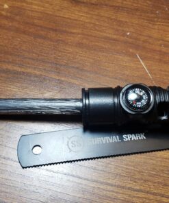 Fire Starter - SurvivalSPARK Emergency Magnesium Fire Starter - Survival Fire Starter with Compass and Whistle 43 81uM3L rnL