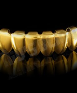Alternative view of NIV'S BLING | 18k Yellow, Silver, and Rose Gold-Plated Stainless Steel 6 Teeth Grillz | Men and Women Fashion Dental Jewelry Grill | Top, Bottom, Set Yellow Gold