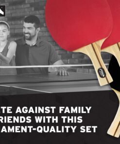 STIGA Performance 2 and 4-Player Ping Pong Paddle Set - Includes Performance Level Table Tennis Rackets and 3-Star ITTF Approved Balls 4 Player Set 16 81uMF40ekNL