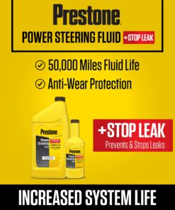 Prestone AS263 Power Steering Fluid with Stop Leak - 32 oz. Pack of 1 32 oz. 10 81uMQNhsnoL
