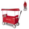 Radio Flyer 3-In-1 EZ Folding, Outdoor Collapsible Wagon for Kids & Cargo, Red Folding Wagon Canopy 3 81uMtS8WQFS