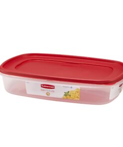 Rubbermaid Easy Find Lids Food Storage Container, 1.5 Gallon, Racer Red 11 81uNZ3RlHlL