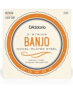 Alternative view of D'Addario EJ61 Nickel 5-String Banjo Strings, Medium, 10-23 Light Plus, 9.5-20