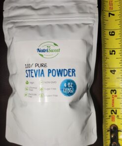 NatriSweet Stevia Powder, 4 oz, Pure Stevia Sweetener with No Additives, No Fillers, Zero Carbs, Zero Calorie, Organic Stevia Powder For Sugar Substitute, 300 Times Sweeter Than Sugar, 800+ Servings 31 81uNjE2nl4L