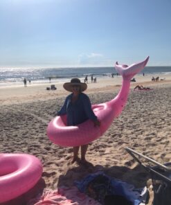 Jasonwell Giant Inflatable Mermaid Tail Pool Float with Fast Valves Summer Beach Swimming Pool Party Lounge Raft Decorations Toys for Adults Kids (Pink) Pink - XL 32 81uNqUzFFCL