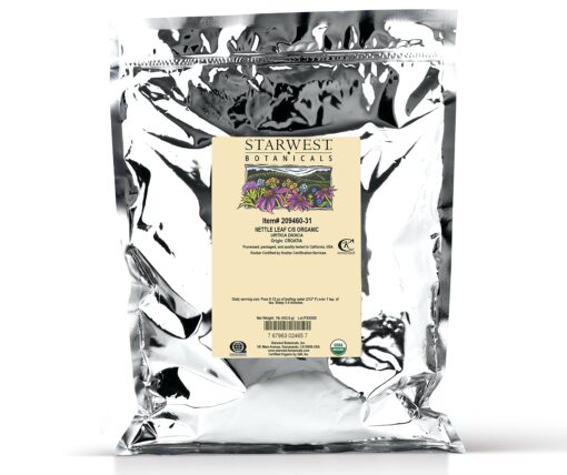 Starwest Botanicals Organic Nettle Leaf Tea Loose Cut and Sifted, 1 Pound Bulk 1 Pound (Pack of 1)