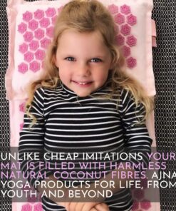 Ajna Acupressure Mat for Massage - Natural Organic Linen Cotton Acupuncture Mat and Bag - Back Pain Relief, Neck Pain Relief, Stress Reliever, Reflexology, Sciatica, Trigger Point Therapy (Lotus Lily) 11 81uPU7vDqQL