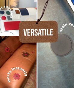 MastaPlasta Instant Self-Adhesive Premium Leather Repair Patch. Color: Tan Leather 2-INCH Diameter Circle (5cm). Upholstery Quality Adhesive Patch for Sofas, Car Interiors, Bags & More 2-INCH CIRCLE D Tan Leather 13 81uRQ3r9cxL