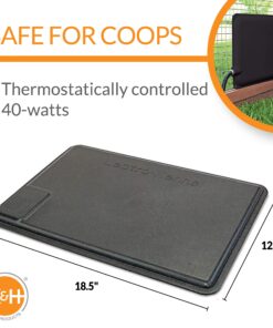 Alternative view of K&H Pet Products 100213019 Thermo Coop Heated Pad for Chickens & Peeps, Chew Resistant, Small (12.5" x 18.5"), Black