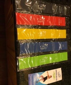Fit Simplify Resistance Loop Exercise Bands with Instruction Guide and Carry Bag, Set of 5 Assorted 54 81uVGiaxSuL