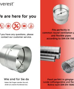 neverest RK 4" Professional Backdraft Shutter Damper Connector Duct 4 Inch 14 81uVzQ2k9tL