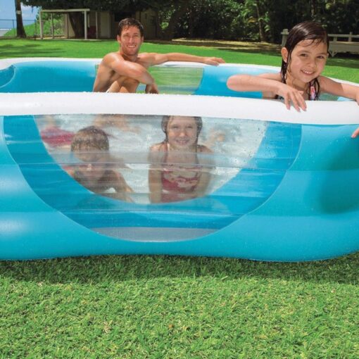 INTEX 57495EP Beach Wave Inflatable Swim Center Pool: 357 Gallon Capacity – 90" x 90" x 22" – Purple