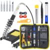 Wmore Soldering Iron Kit, 14 in 1 110V 20W to 60W Adjustable Temperature Soldering Iron,1xDesoldering Pump,1xSoldering Station,5xSoldering Tips,1xSolder Wire,Perfect for DIY Project 14 in 1 Kit