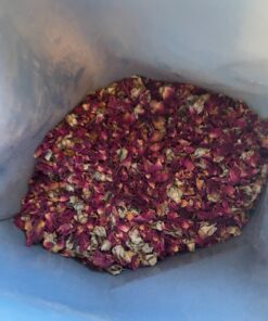Dried Rose Petals and Rose Buds - Red - 1 Pound Edible Flowers - Use in Tea, Baking, Making Rose Water, Crafting, Wedding Confetti - Included Sample Bottle of Rose Absolute Essential Oil - by bMAKER 51 81uXLzzGLaL