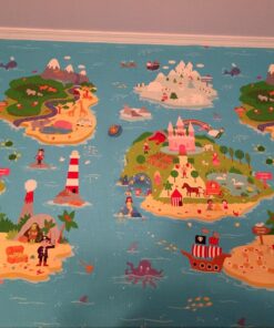 Baby Care Play Mat (Large, Playful - Magical Island) 82'' x 55'' Original One-Piece Reversible Rollable Waterproof Play Mat for Infants, Babies, Toddler, and Kids Large 26 81uYrLYHheL