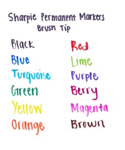 Sharpie Permanent Markers, Brush Tip, Assorted, 12 Pack 12-Count 24 81uZIR6LtL 1