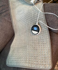 Heating Pad for Back Pain Relief Large 17 x 33, Electric Heated Pad Moist for Back Pain Muscle,Soft Heating Pads for Cramps, Abdomen, Waist, Neck, Shoulder with Heat Settings and Auto-Off (Gray) 17 x 33 Gray 36 81uZYanQ2RL