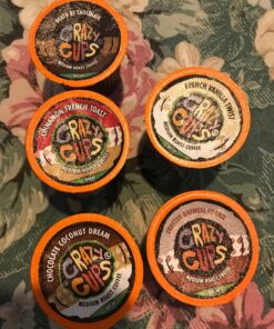 Crazy Cups Flavored Decaf Coffee Pods, Decaf Variety Pack, Decaffeinated Coffee for Keurig Machines, for Hot or Iced Coffee, Single Serve Coffee in Recyclable Pods, 0.45 Oz (Pack of 24) 0.45 Ounce (Pack of 24) 39 81uaEMavZrL