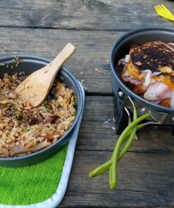 Wealers Camping Cookware 11 Piece Outdoor Mess Kit Backpacking| Trailblazing add on | Compact| Lightweight| Durable with Chef Pots, Bowls, Utensils and Mesh Carry Bag Included (11 Piece Set) 26 81uaQfD54L