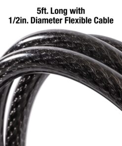 Master Lock 8370D Set Your Own Combination Bike Lock, 5 Feet Long , Black 5 Ft. Set your own combo Lock Cable 1 Pack 15 81uabDuelL