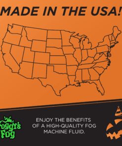 Froggy's Fog Halloween and Party Fog Fluid, High Output Long-Lasting Fog Juice for 400-1500 Watt Water-Based Fog Machines, Great for Pro and Home Haunters, Theatrical Effects, DJs, and More, 1 Gallon 16 81uaxBYORUL
