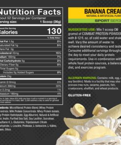 Alternative view of MusclePharm Combat Protein Powder, Banana Cream - 4 lb - Gluten Free - 52 Servings 4 Pound (Pack of 1)