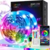 100ft Led Lights for Bedroom, APP Control Music Sync Color Changing,Ultra Long RGB 5050 Led Strip Lights with 44Keys IR Remote for Christmas Room Home Decoration 13 81uc3l07fYL