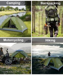 Night Cat Upgraded Backpacking Tents 1 2 Persons Easy Clip Setup Camping Tent Adults Scouts Heavy Rainproof Compact Lightweight Army Green 1 Person(7x3.8x3.8ft) 64 81ud8VxkyZL