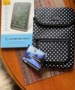 USA GEAR Soft Tablet Sleeve Case Compatible with Boogie Board 8.5 inch, Wacom Intuos Creative Small CTL4100, Huion Inspiroy H640P Graphics Tablet, and Other 10 inch Pen Drawing Tablets (Polka Dot) Polka Dot 25 81ueTVMUTL