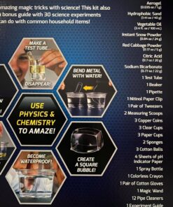 NATIONAL GEOGRAPHIC Science Magic Kit – Science Kit for Kids with 50 Unique Experiments and Magic Tricks, Chemistry Set and STEM Project, A Great Gift for Boys and Girls (Amazon Exclusive) Mega Science Magic 56 81ueXgu7XsL
