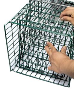 Alternative view of OxGord Live Animal Trap - Humane Catch & Release Large 32" Cage Best for Wild Animals, O-Possum, Stray Cat, Rabbit, Rodents - No-Kill Bait Trapping Kit - 2-Door, Foldable 32" X 12" X 12"