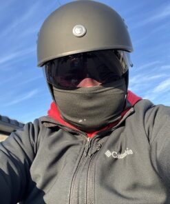 TORC T55 Spec-Op Motorcycle Half Helmet with Graphic and Drop-Down Sun Visor Flat Black Flag Medium 11 81ugGGsabML