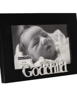 Malden International Designs 4391-46 Baby Memories Godchild Black Wood Picture Frame, 4x6, Black 8 81uhx3EdnWL