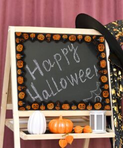 Whaline 65.6 Feet Halloween Bulletin Board Borders Pumpkin Themed Holiday Decoration Borders Orange Black Trim Border Scalloped Board Borders for School Classroom Office Party Decoration 11 81uijVsTSeL