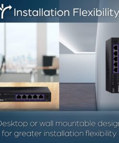 TRENDnet 5-Port Unmanaged 2.5G Switch, 5 x 2.5GBASE-T Ports, 25Gbps Switching Capacity, Backwards Compatible with 1000Mbps Devices, Fanless, Wall Mountable, Black, TEG-S350 2.5 Gigabit Switch 29 81uiv5Z2VWL