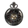 ShoppeWatch Men’s Pocket Watch with Chain | Hand Winding Vintage Pocket Watch | Classic Mechanical Movement Pocketwatch | 1920s Railroad Steampunk Costume Accessory Black 32 81ujNT53d2L
