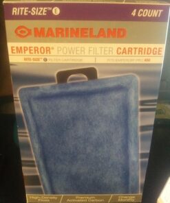 Marineland Emperor Power Filter Cartridge Rite-Size E, 4 Count, Replacement Cartridge For Aquarium Filtration, E - Purple, 4 Count (Pack of 1) 4 Count (Pack of 1) 33 81ul7YZtE0L