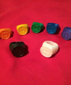 Green Lantern Blackest Night / Brightest Day Set of 9 Power Rings White/Red/Orange/Yellow/Green/Blue/Indigo/Violet/Black by DC Comics 31 81unM0N1mHL