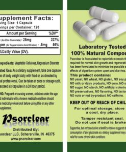 Psorclear-Psoriasis & Eczema Relief | A Proven Effective and All-Natural Product for Psoriasis Eczema & Rosacea Relief That Works - Rated One of The Best (120 Count Bottle) 13 81unoJrWsdL